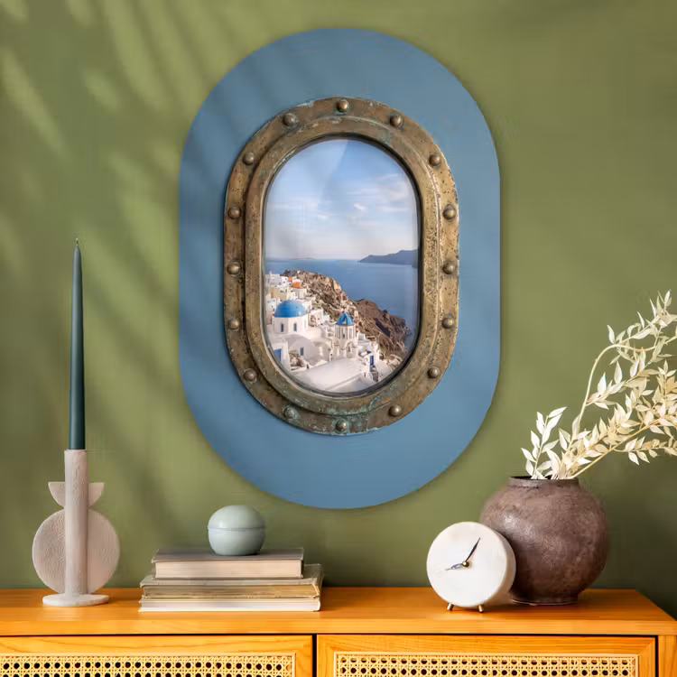 Muurovaal glas - Patrijspoort - Zee - Dorp — 2