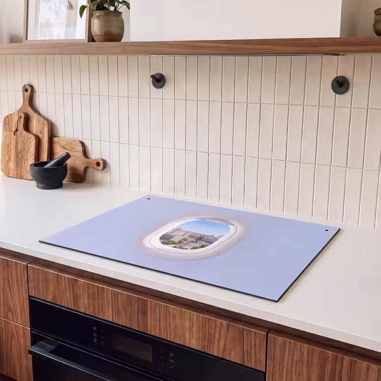 Inductiebeschermer & spatscherm (2in1) - Stad - Uitzicht - Reizen — 3