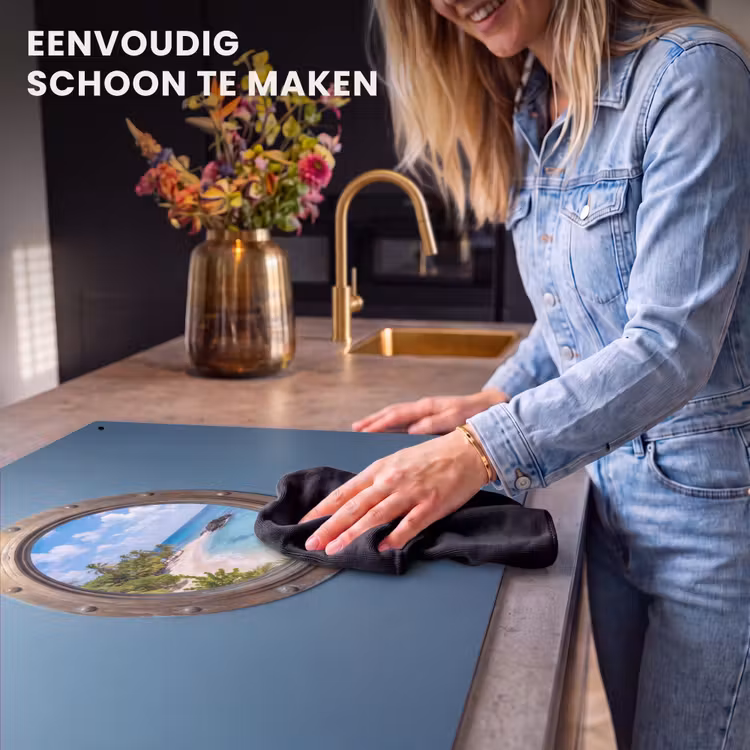 Inductiebeschermer & spatscherm (2in1) - Patrijspoort - Strand - Zee — 5