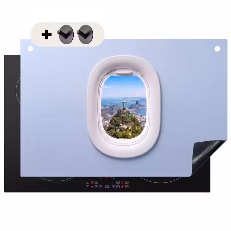 Inductiebeschermer & spatscherm (2in1) - Standbeeld - Rio - Uitzicht — 1