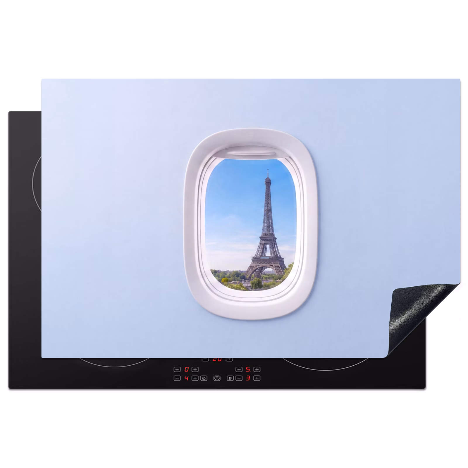 Inductiebeschermer - Eiffeltoren - Vliegtuigraam - Reizen β 1