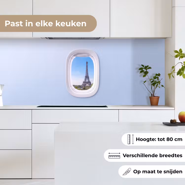 Keuken achterwand - Eiffeltoren - Vliegtuigraam - Reizen — 7