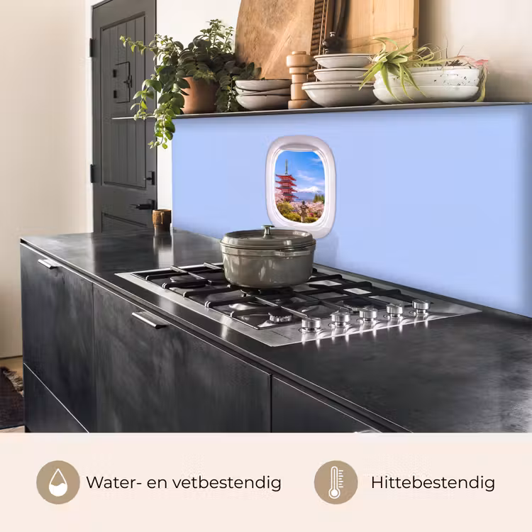 Keuken achterwand - Pagode - Berg - Bloesems — 5