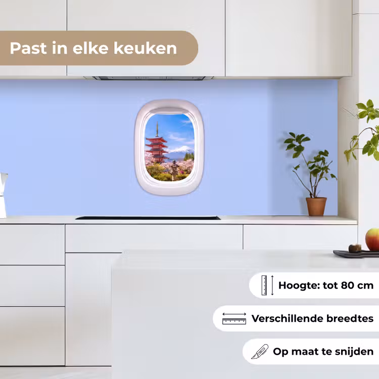 Keuken achterwand - Pagode - Berg - Bloesems — 7