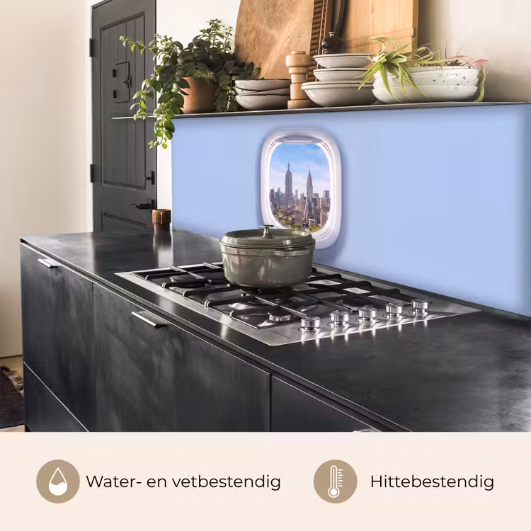 Keuken achterwand - Stad - Vliegtuig - Uitzicht — 5