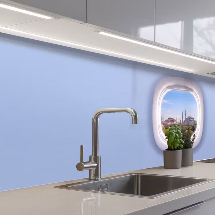 Keuken achterwand - Vliegtuigraam - Stad - Reis — 2