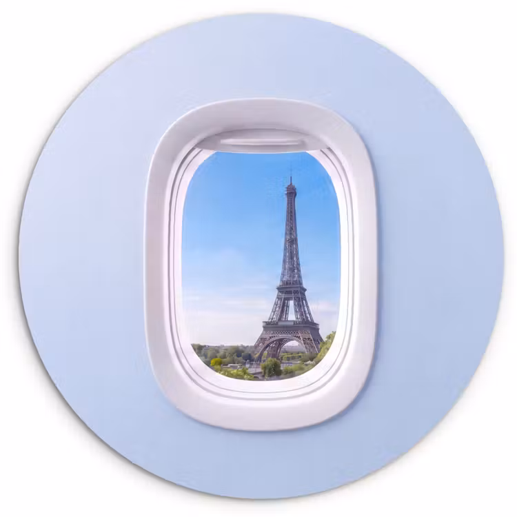 Muurcirkel - Eiffeltoren - Vliegtuigraam - Reizen — 1