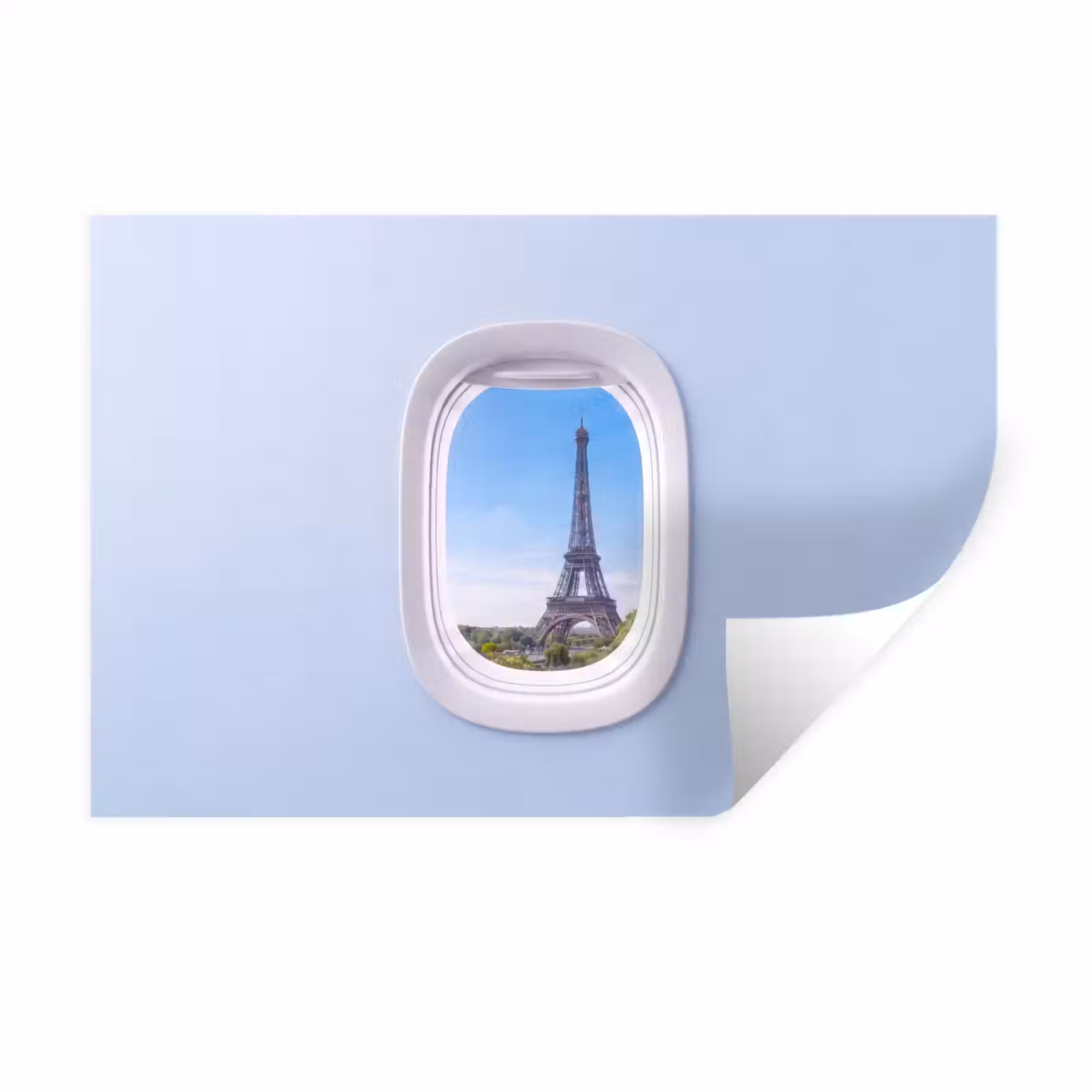 Muursticker - Eiffeltoren - Vliegtuigraam - Reizen — 1