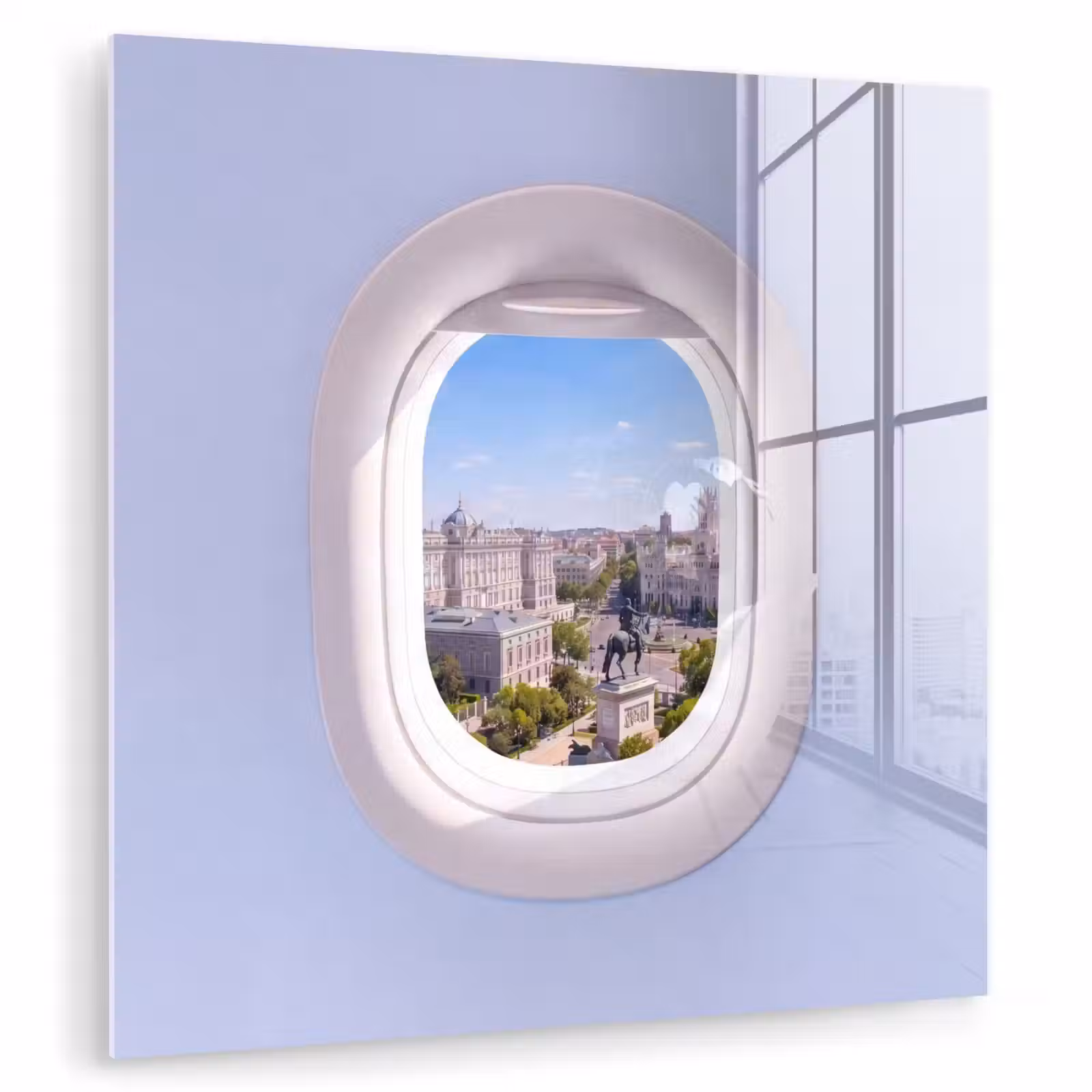 Glas schilderij - Stad - Uitzicht - Reizen — 1