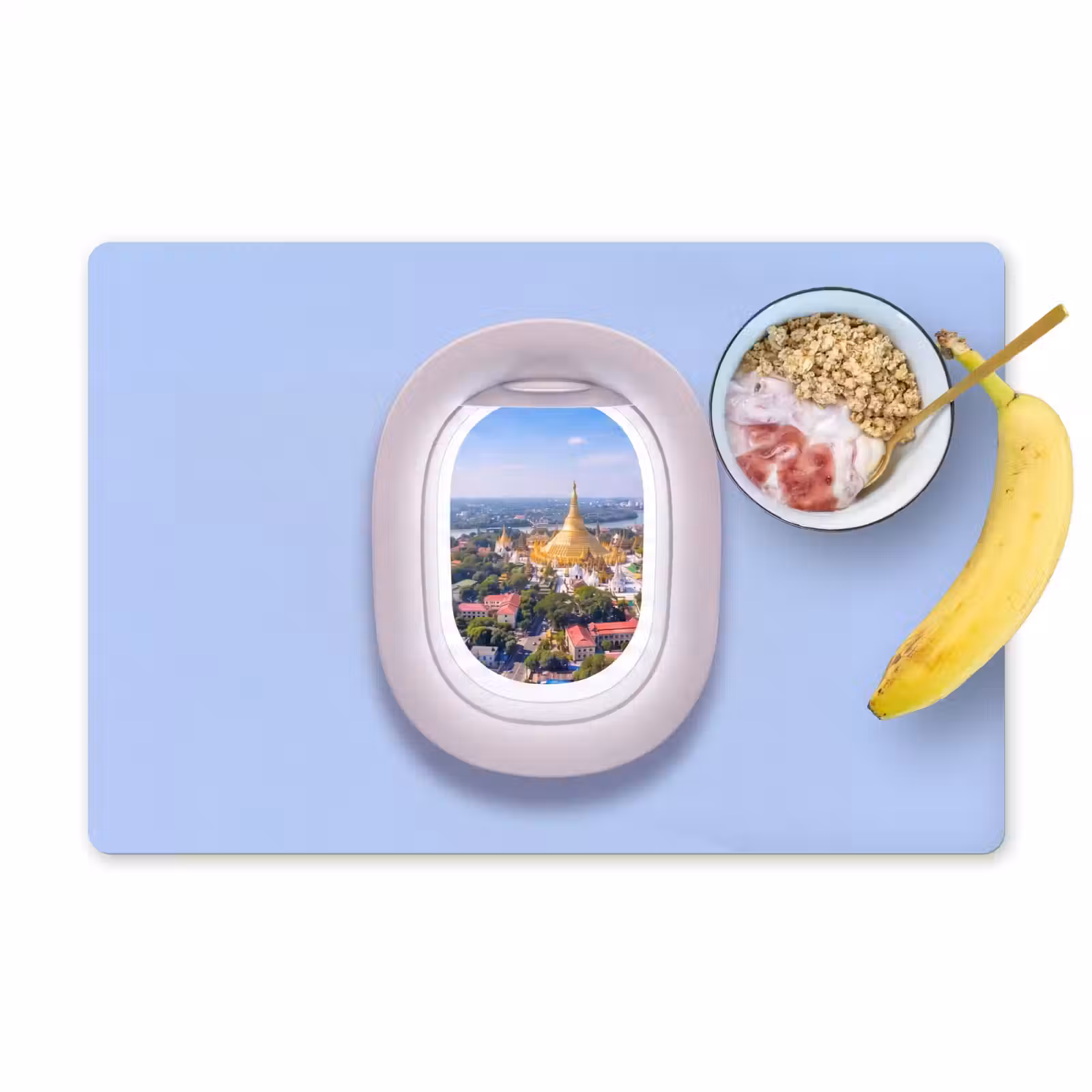 Placemat - 6 stuks - Pagode - Stad - Uitzicht — 1