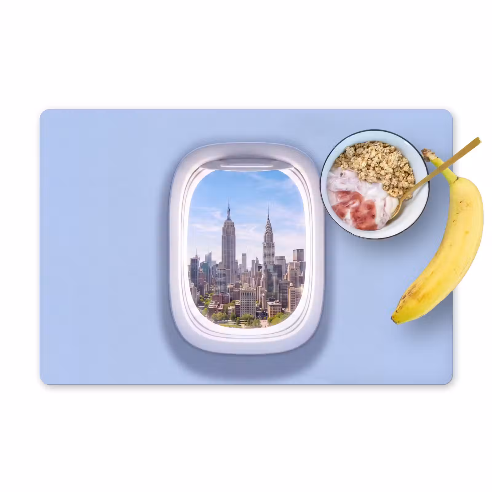 Placemat - 6 stuks - Stad - Vliegtuig - Uitzicht — 1