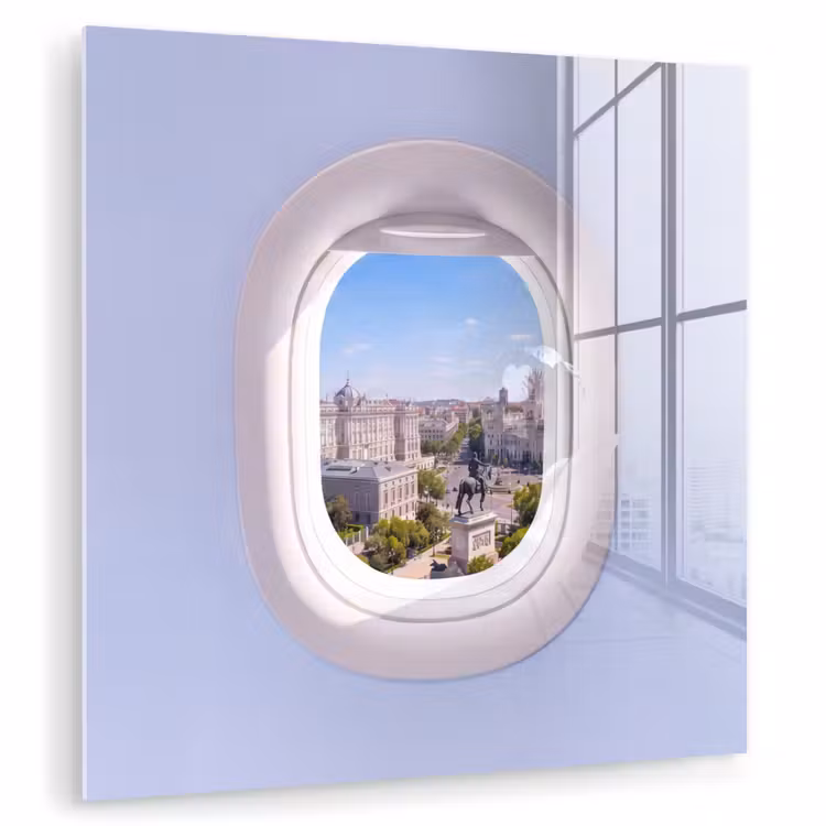 Glas schilderij - Stad - Uitzicht - Reizen — 1