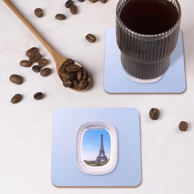 Onderzetter - Eiffeltoren - Vliegtuigraam - Reizen — 4