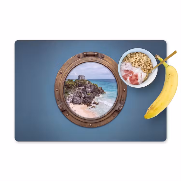 Placemat - 6 stuks - Gebouw - Strand - Zee — 1