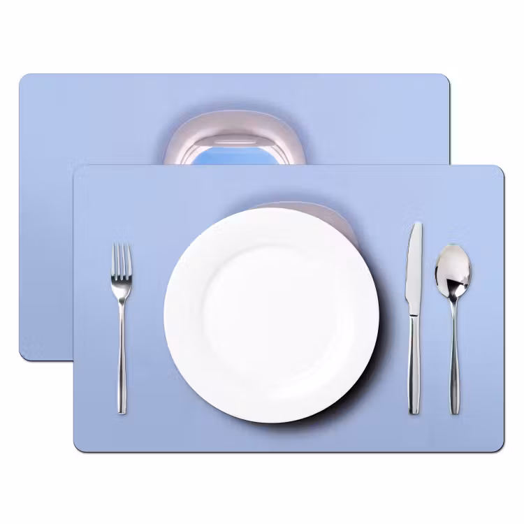 Placemat - 6 stuks - Vliegtuigraam - Stad - Reis — 2