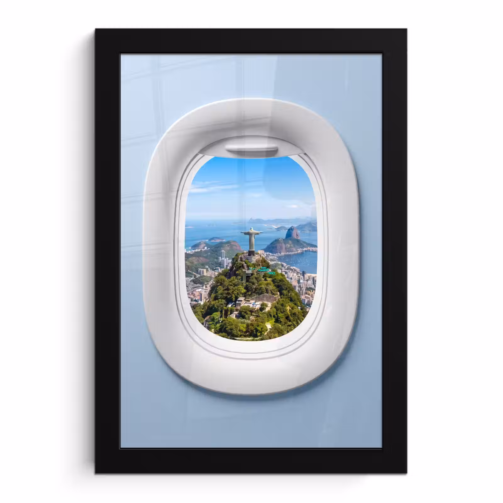 Poster met lijst - Standbeeld - Rio - Uitzicht — 1
