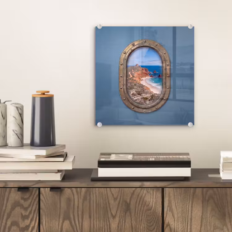 Glas schilderij - Patrijspoort - Kust - Zee — 2