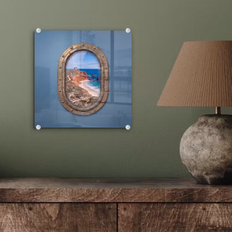 Glas schilderij - Patrijspoort - Kust - Zee — 4