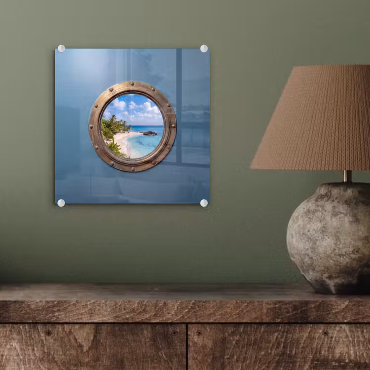 Glas schilderij - Patrijspoort - Strand - Zee — 4