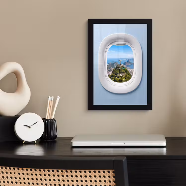 Poster met lijst - Standbeeld - Rio - Uitzicht — 3