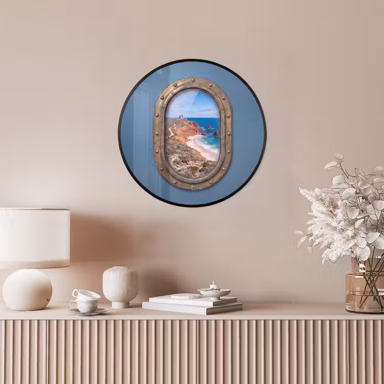 Ronde fotolijst - Patrijspoort - Kust - Zee — 5