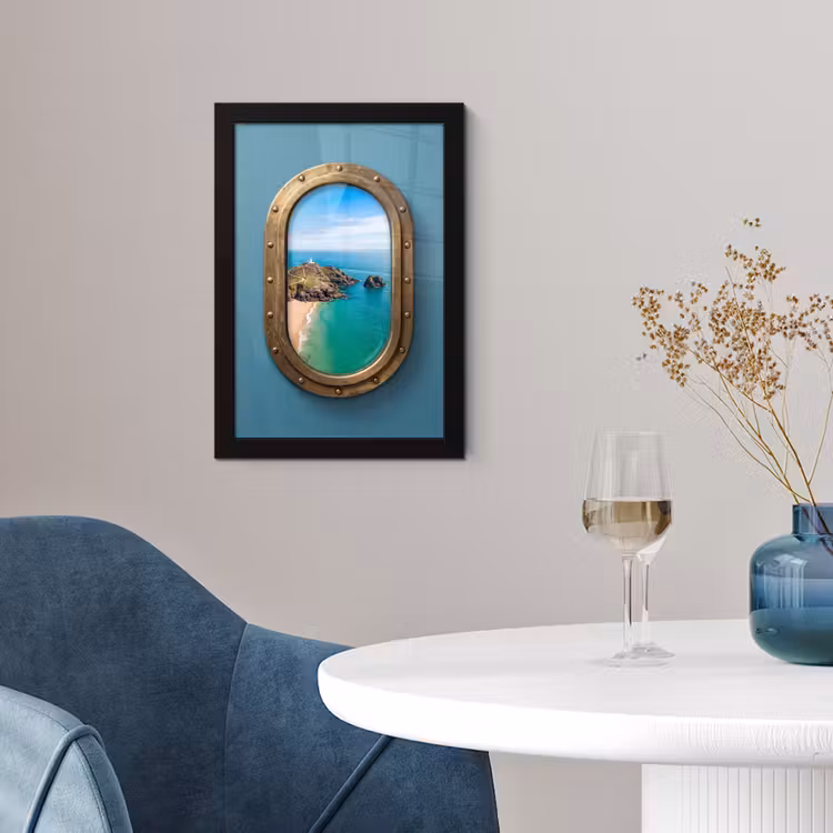 Poster met lijst - Vuurtoren - Kust - Zee — 2