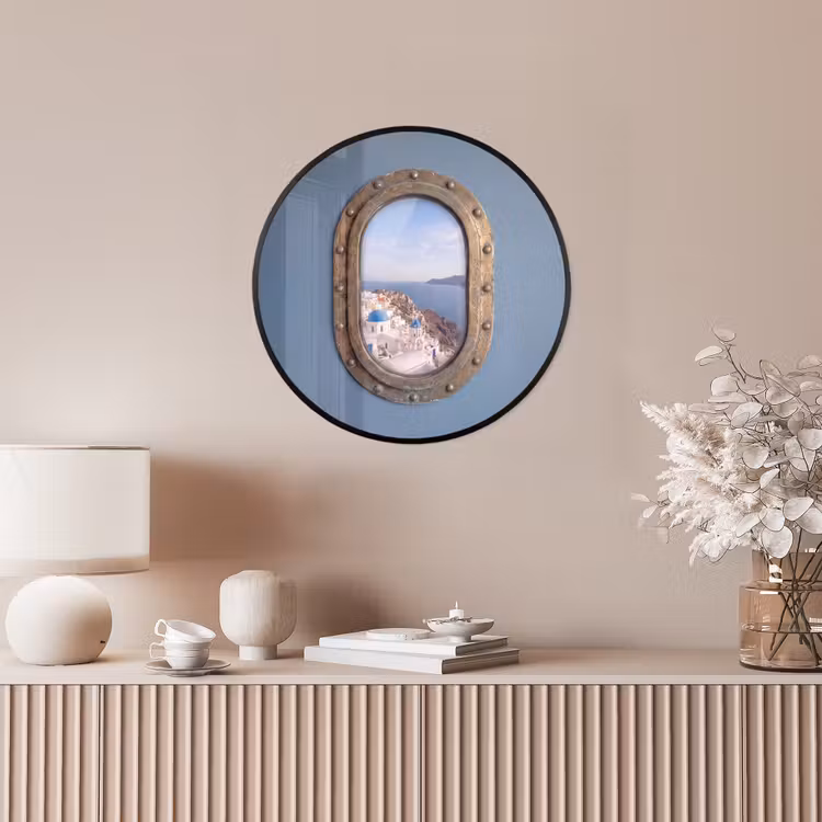 Ronde fotolijst - Patrijspoort - Zee - Dorp — 5