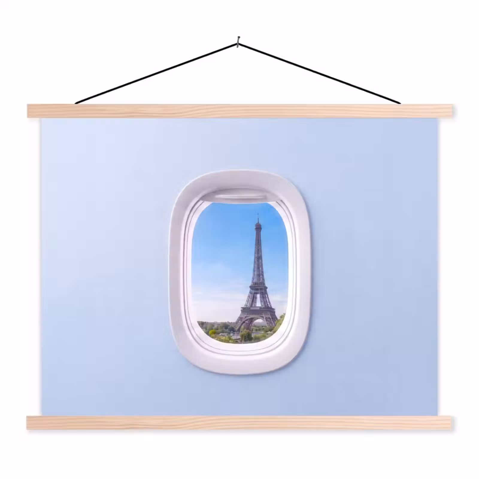 Schoolplaat - Eiffeltoren - Vliegtuigraam - Reizen — 1