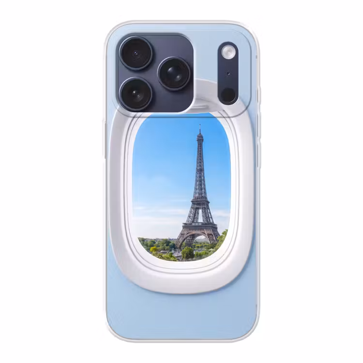 Telefoonhoesje - Eiffeltoren - Vliegtuigraam - Reizen — 1