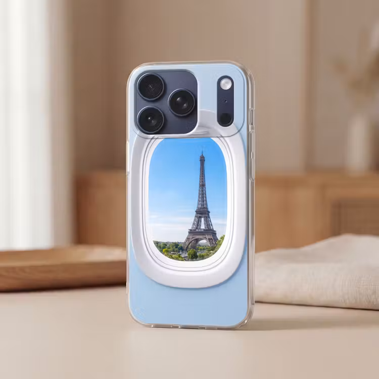 Telefoonhoesje - Eiffeltoren - Vliegtuigraam - Reizen — 3