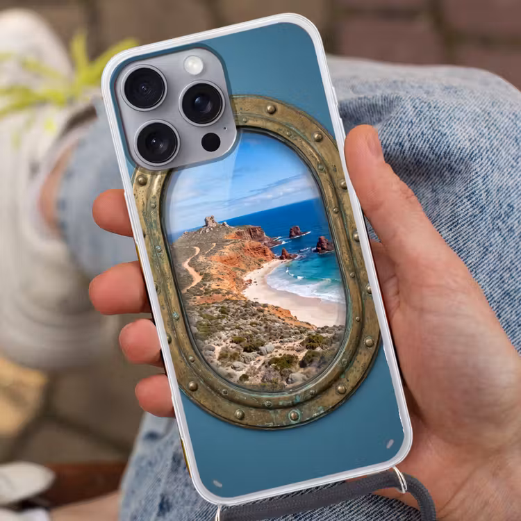 Telefoonhoesje met koord - Patrijspoort - Kust - Zee — 2