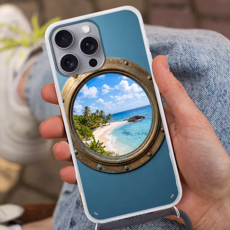 Telefoonhoesje met koord - Patrijspoort - Strand - Zee — 2