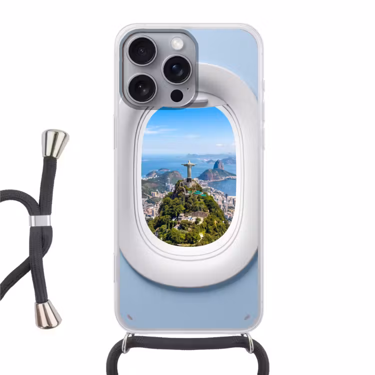 Telefoonhoesje met koord - Standbeeld - Rio - Uitzicht — 1