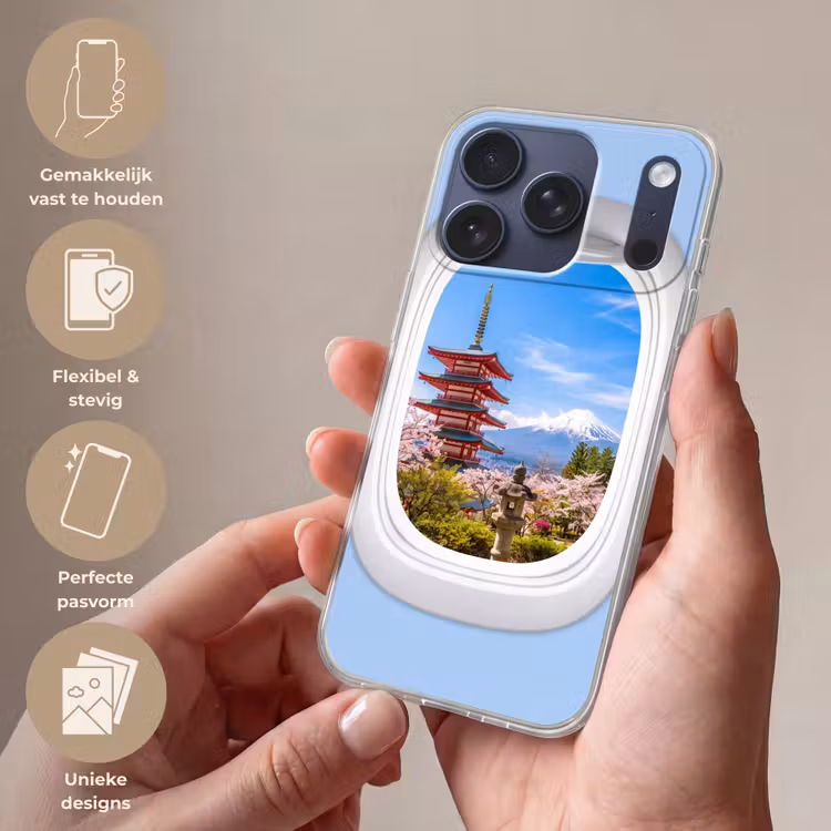 Telefoonhoesje - Pagode - Berg - Bloesems — 4