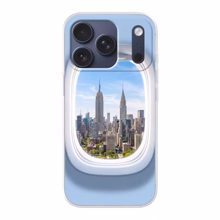 Telefoonhoesje - Stad - Vliegtuig - Uitzicht — 1
