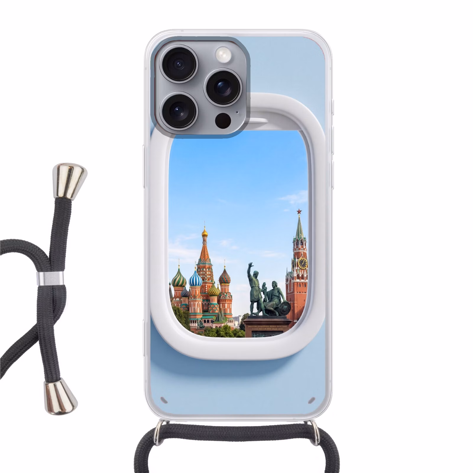 Telefoonhoesje met koord - Stadsgezicht - Raam - Reis — 1