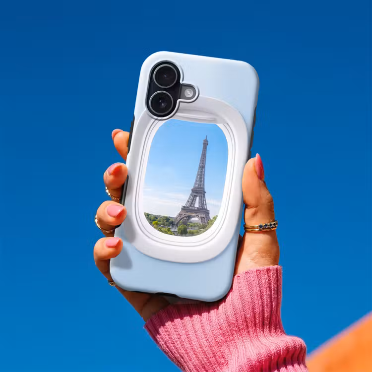 Telefoonhoesje Toughcase - Eiffeltoren - Vliegtuigraam - Reizen — 2