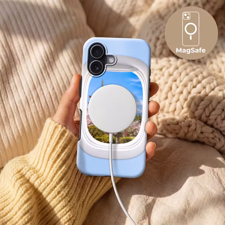 Telefoonhoesje Toughcase - Pagode - Berg - Bloesems — 8