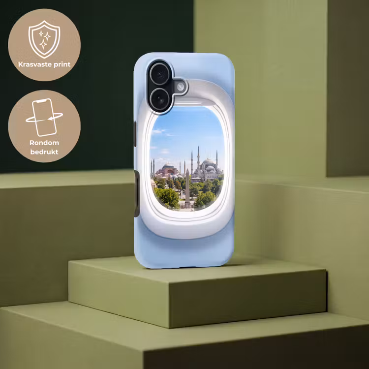 Telefoonhoesje Toughcase - Vliegtuigraam - Stad - Reis — 7