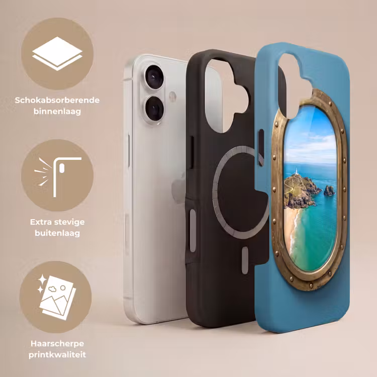 Telefoonhoesje Toughcase - Vuurtoren - Kust - Zee — 3