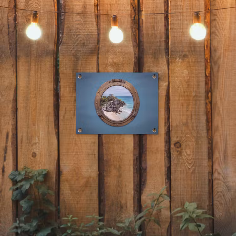 Tuinposter - Gebouw - Strand - Zee — 2