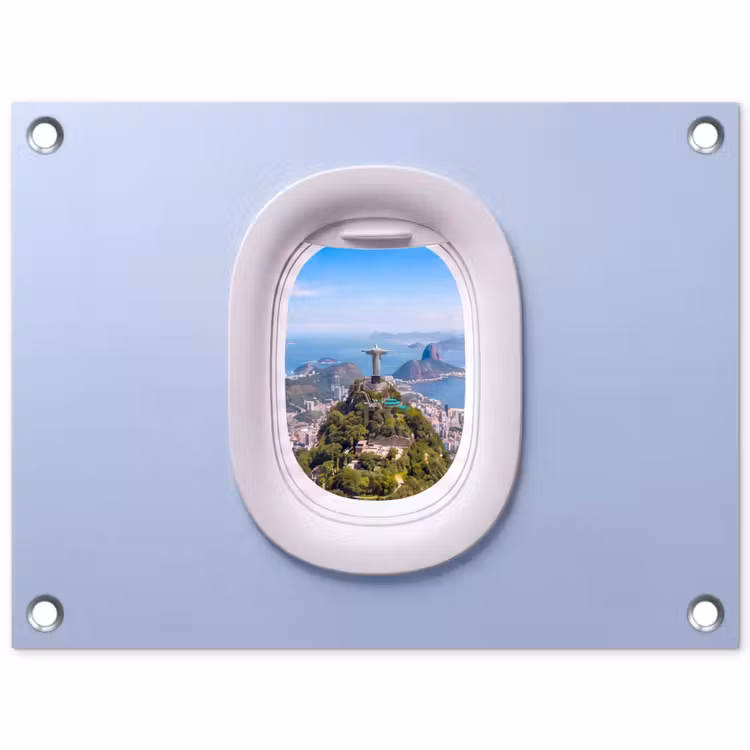 Tuinposter - Standbeeld - Rio - Uitzicht — 1