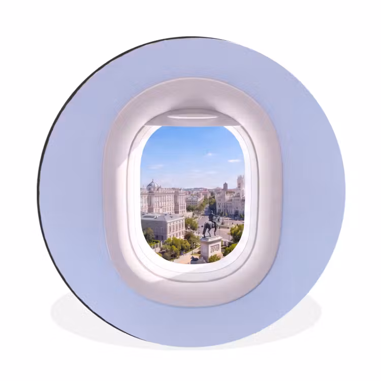 Muurcirkel aluminium - Stad - Uitzicht - Reizen — 1
