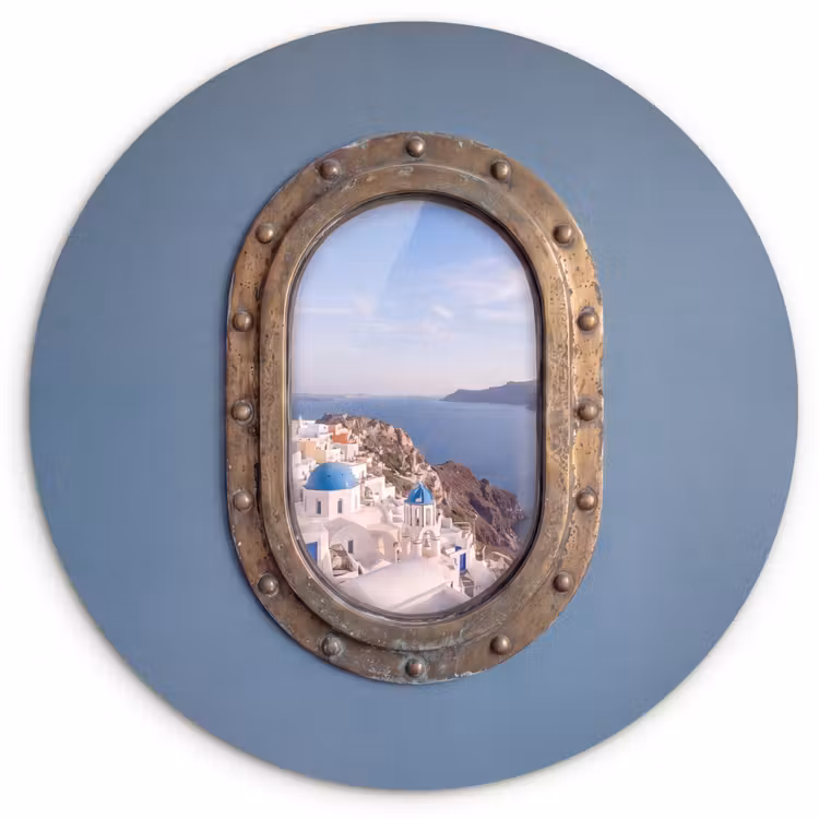 Muurcirkel glas - Patrijspoort - Zee - Dorp — 1