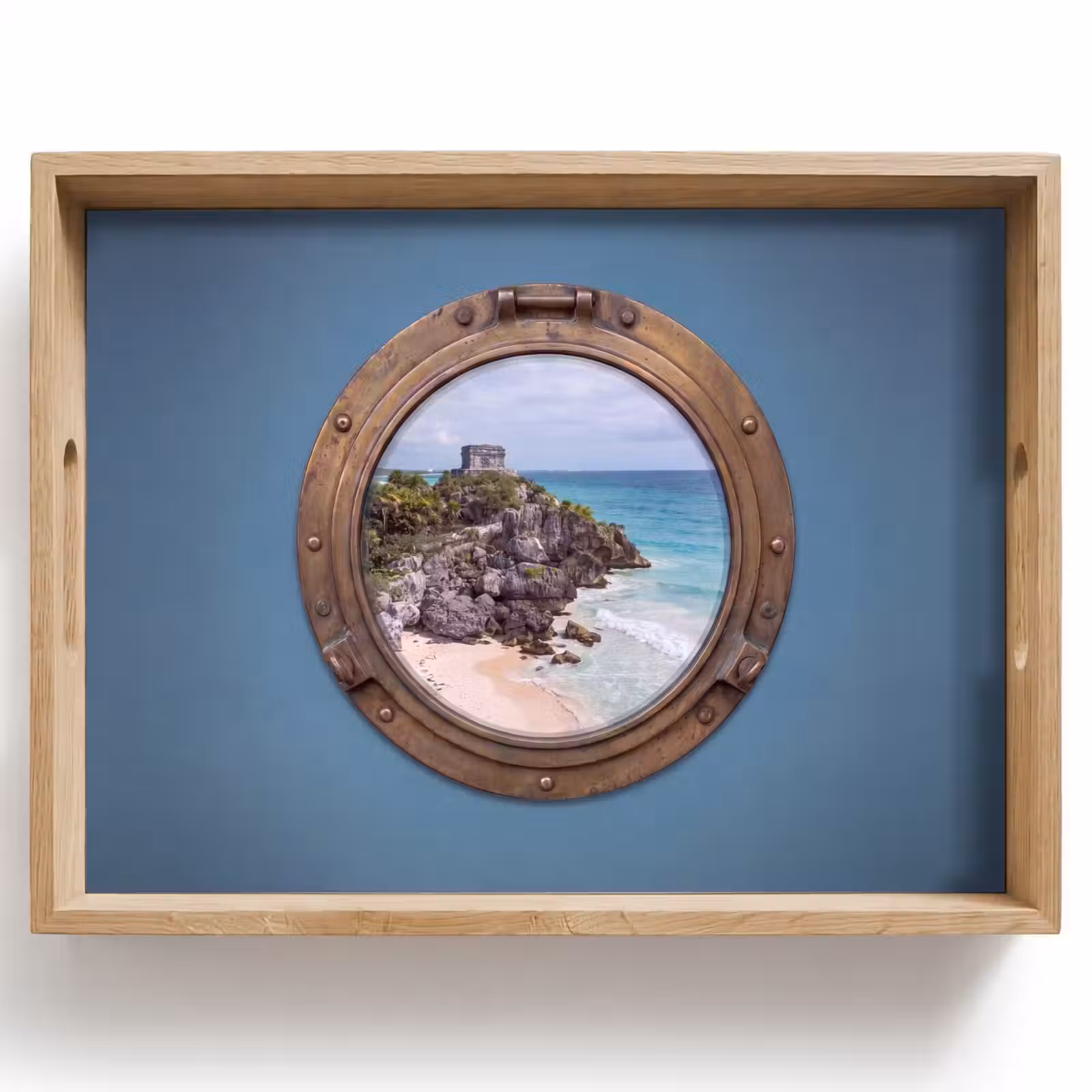 Dienblad - Gebouw - Strand - Zee — 1