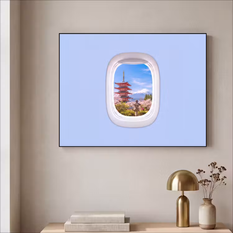 Art frame - Pagode - Berg - Bloesems — 5