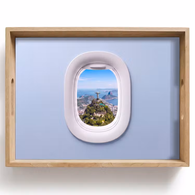 Dienblad - Standbeeld - Rio - Uitzicht — 1