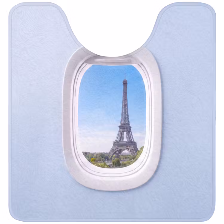 WC Mat - Eiffeltoren - Vliegtuigraam - Reizen — 1