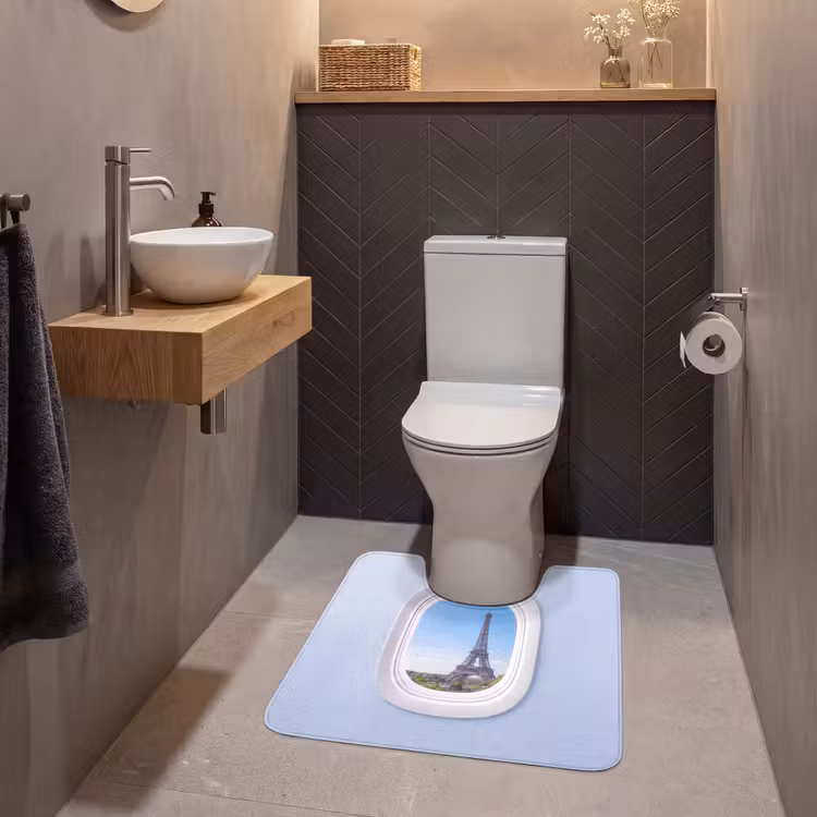 WC Mat - Eiffeltoren - Vliegtuigraam - Reizen — 2