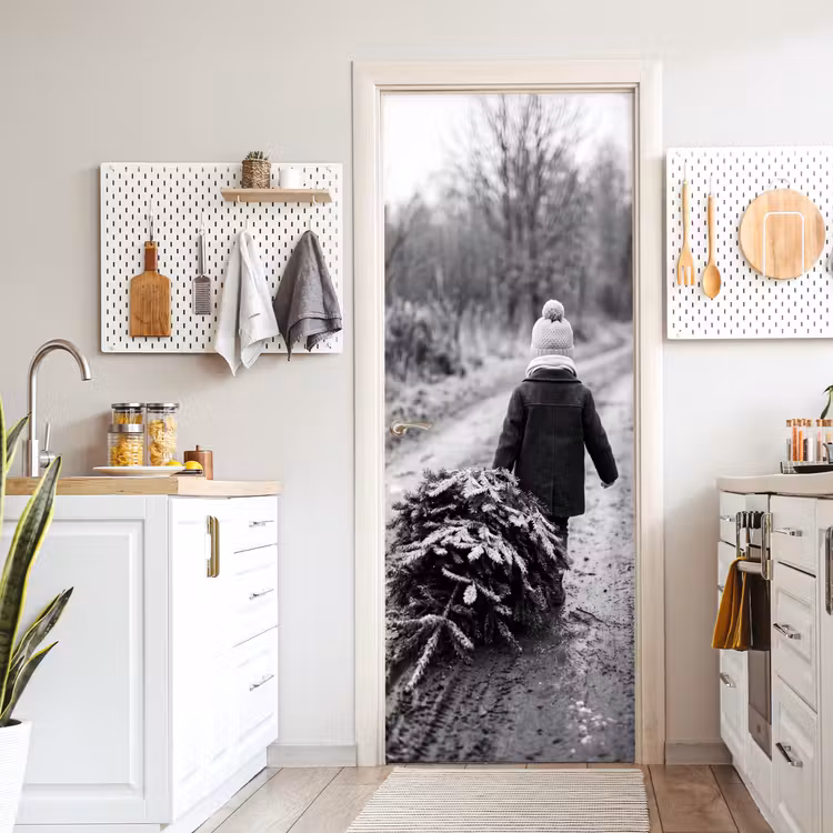 Deursticker - Kind - Boom - Winter — 7